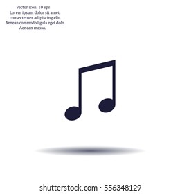Note sign icon, vector illustration. Flat design style