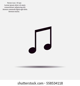 Note sign icon, vector illustration. Flat design style