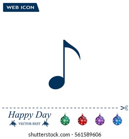 Note sign icon, vector illustration. Flat design style
