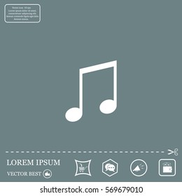 Note sign icon, vector illustration. Flat design style