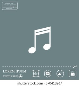 Note sign icon, vector illustration. Flat design style