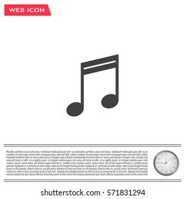 Note sign icon, vector illustration. Flat design style