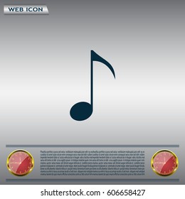 Note sign icon, vector illustration. Flat design style
