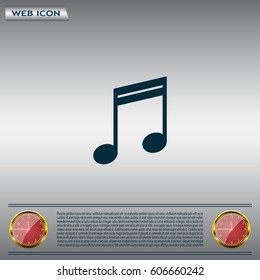Note sign icon, vector illustration. Flat design style