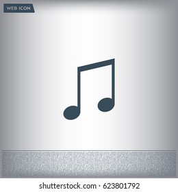 Note sign icon, vector illustration. Flat design style