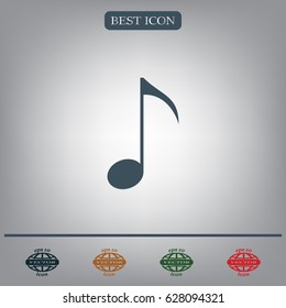 Note sign icon, vector illustration. Flat design style