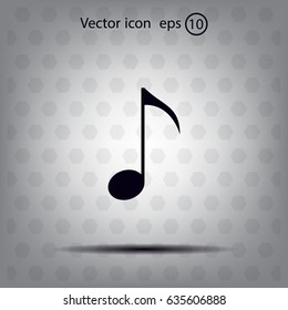Note sign icon, vector illustration. Flat design style