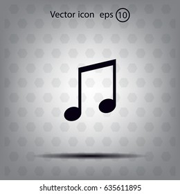 Note sign icon, vector illustration. Flat design style