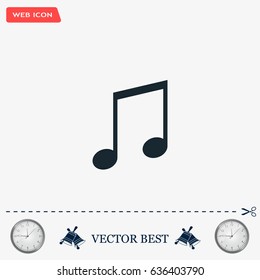 Note sign icon, vector illustration. Flat design style