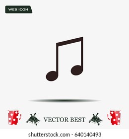 Note sign icon, vector illustration. Flat design style