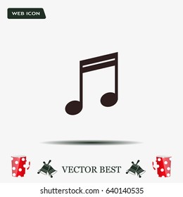 Note sign icon, vector illustration. Flat design style