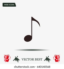 Note sign icon, vector illustration. Flat design style