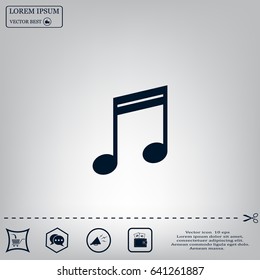 Note sign icon, vector illustration. Flat design style