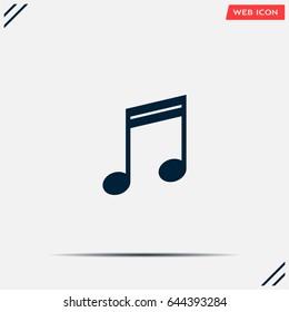 Note sign icon, vector illustration. Flat design style