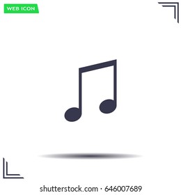 Note sign icon, vector illustration. Flat design style