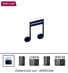 Note sign icon, vector illustration. Flat design style