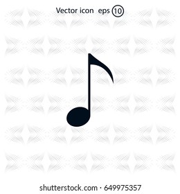 Note sign icon, vector illustration. Flat design style