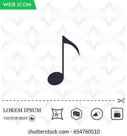 Note sign icon, vector illustration. Flat design style