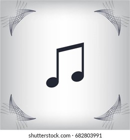 Note sign icon, vector illustration. Flat design style