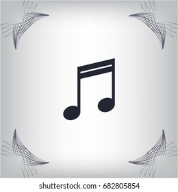 Note sign icon, vector illustration. Flat design style