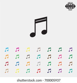 Note sign icon, vector illustration. Flat design style