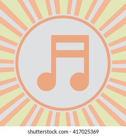 Note sign, vector design