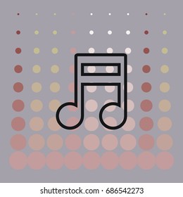 Note sign, vector design