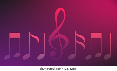 Note song background abstract art vector