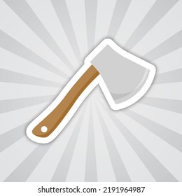 Note sticker with Axe, vector