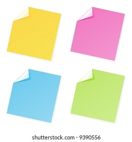Note sticker in different colors.