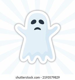 Note sticker with Ghost, vector