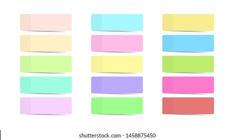 Note sticker or label on white background.   Sticky note design. Sticker design. Design element. Vector illistration