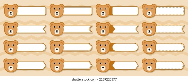 Note sticker set with Bear