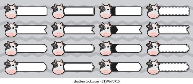Note sticker set with Cow