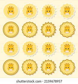 Note sticker set with Giraffe
