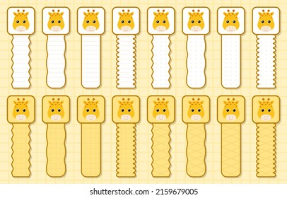 Note sticker set with Giraffe
