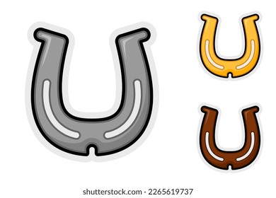 Juego de etiquetas de nota con Horseshoe