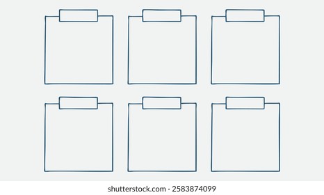 note sticker set isolated on white background