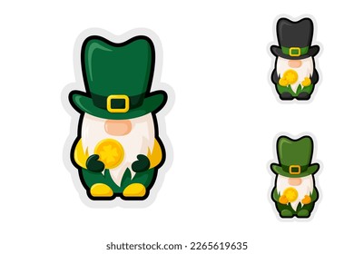 Note sticker set with Leprechaun