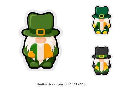 Note sticker set with Leprechaun