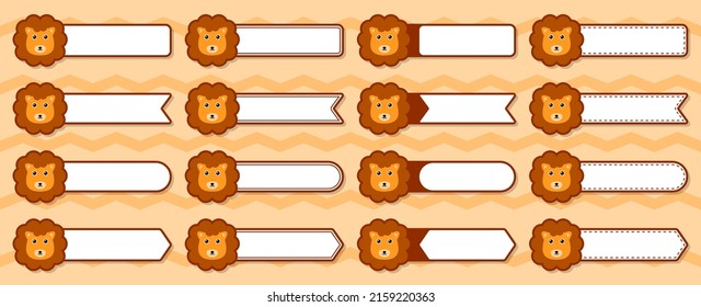 Note sticker set with Lion