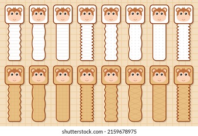 Note sticker set with Monkey