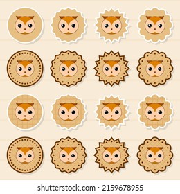 Note sticker set with Owl