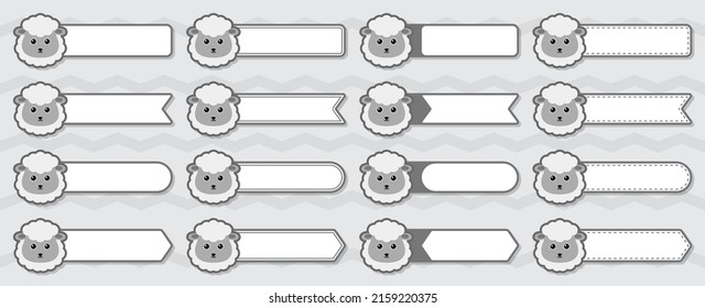 Note sticker set with Sheep