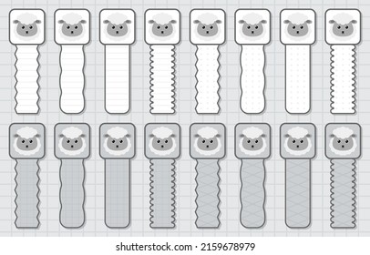 Note sticker set with Sheep