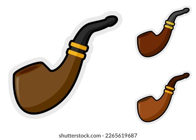 Note sticker set with Smoking Pipe