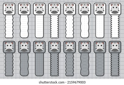 Note sticker set with Zebra