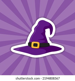 Note sticker with Wizard Hat, vector