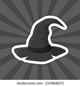 Note sticker with Wizard Hat, vector