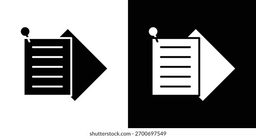 Note sticky icon design concept. vector flat icons
